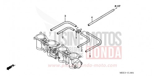 DROSSELKLAPPENGEHAEUSE (LEITUNGSNETZ) CBR600RR3 de 2003